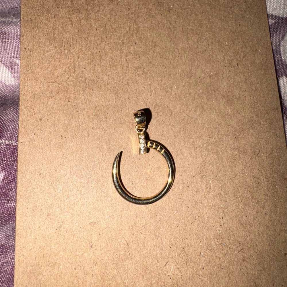 10K Gold Nail Pendant